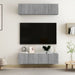 Comode TV, 4 buc., gri sonoma, 60x30x30 cm, lemn prelucrat - WALTI WALTI