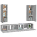 Set dulapuri TV, 5 piese, gri sonoma, lemn prelucrat - WALTI WALTI