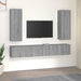 Set dulapuri TV, 5 piese, gri sonoma, lemn prelucrat - WALTI WALTI