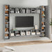 Set dulapuri TV, 10 piese, gri sonoma, lemn compozit - WALTI WALTI