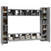 Set dulapuri TV, 10 piese, gri sonoma, lemn compozit - WALTI WALTI