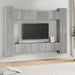 Set dulapuri TV, 10 piese, gri sonoma, lemn compozit - WALTI WALTI