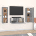 Set dulap TV, 3 piese, gri sonoma, lemn prelucrat - WALTI WALTI