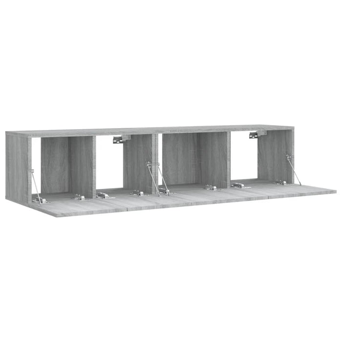 Set dulapuri TV, 2 piese, gri sonoma, lemn prelucrat WALTI