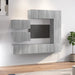 Set dulap TV, 8 piese, gri sonoma, lemn prelucrat - WALTI WALTI
