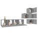 Set dulapuri TV, 6 piese, gri sonoma, lemn prelucrat - WALTI WALTI