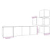 Set dulapuri TV, 6 piese, gri sonoma, lemn prelucrat - WALTI WALTI