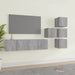 Set dulapuri TV, 6 piese, gri sonoma, lemn prelucrat - WALTI WALTI