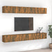 Comode TV, 8 buc., stejar fumuriu, 60x30x30 cm, lemn prelucrat - WALTI WALTI