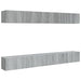 Comode TV, 8 buc., gri sonoma, 60x30x30 cm, lemn prelucrat - WALTI WALTI