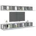 Comode TV, 8 buc., gri sonoma, 60x30x30 cm, lemn prelucrat - WALTI WALTI