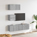 Set dulapuri TV, 4 piese, gri sonoma, lemn prelucrat - WALTI WALTI