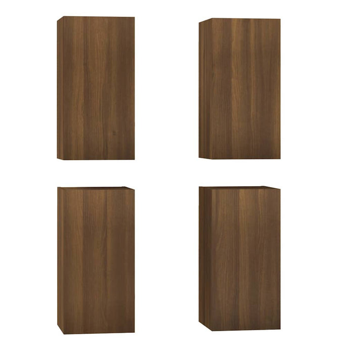 Dulapuri TV, 4 buc., stejar maro, 30,5x30x60 cm, lemn prelucrat WALTI