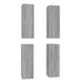 Comode TV, 4 buc., gri sonoma, 30,5x30x90 cm, lemn prelucrat - WALTI WALTI