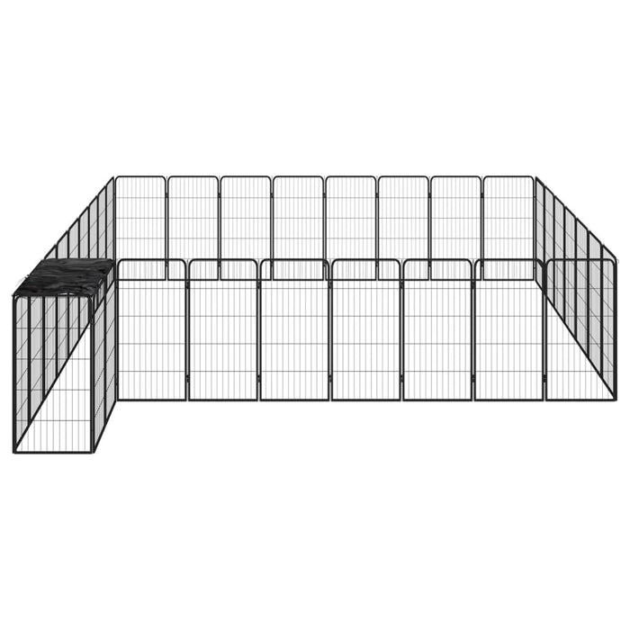 Țarc câini 34 panouri negru 50x100 cm oțel vopsit electrostatic - WALTI WALTI