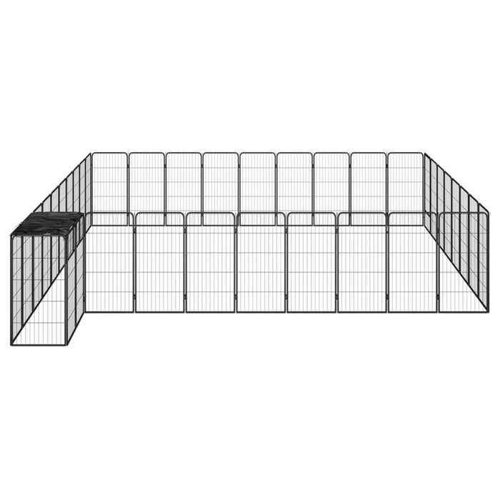 Țarc câini 38 panouri negru 50x100 cm oțel vopsit electrostatic - WALTI WALTI