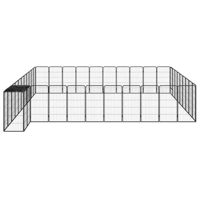 Țarc câini 42 panouri negru 50x100 cm oțel vopsit electrostatic - WALTI WALTI