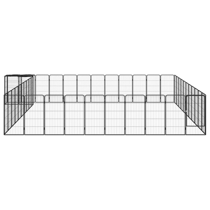 Țarc câini 46 panouri negru 50x100 cm oțel vopsit electrostatic - WALTI WALTI