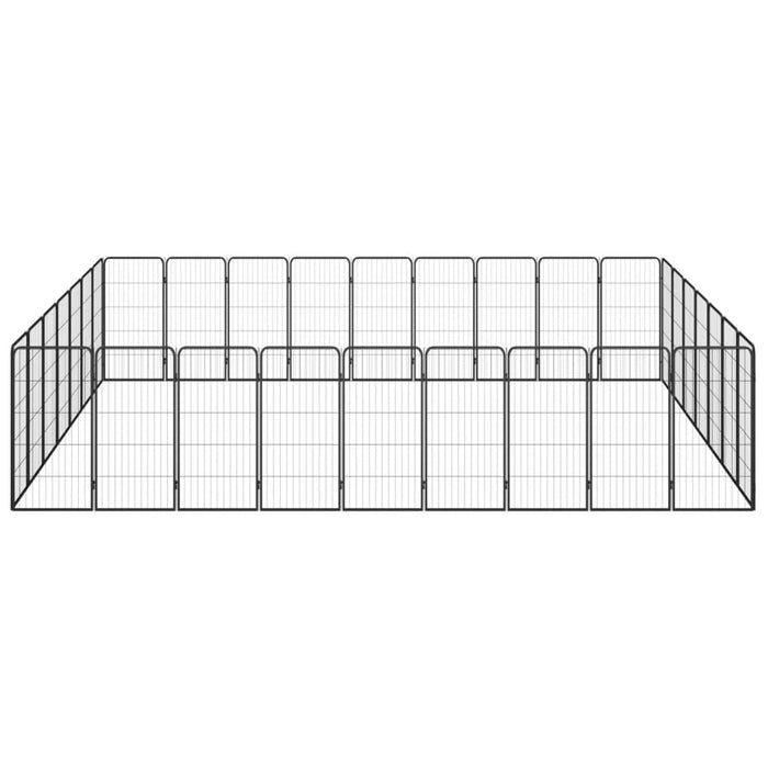 Țarc câini 32 panouri negru 50x100 cm oțel vopsit electrostatic - WALTI WALTI