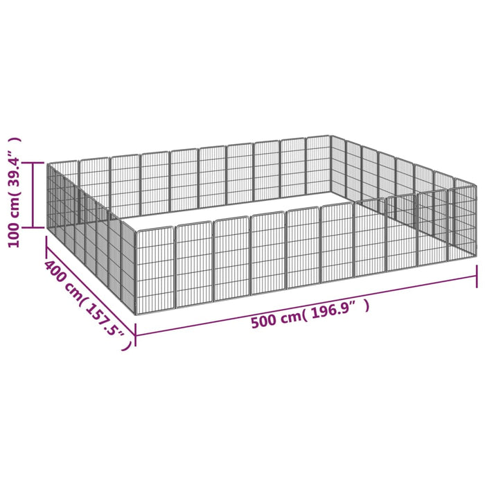 Țarc câini 36 panouri negru 50x100 cm oțel vopsit electrostatic - WALTI WALTI