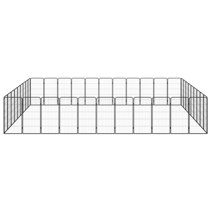 Țarc câini 40 panouri negru 50x100 cm oțel vopsit electrostatic - WALTI WALTI