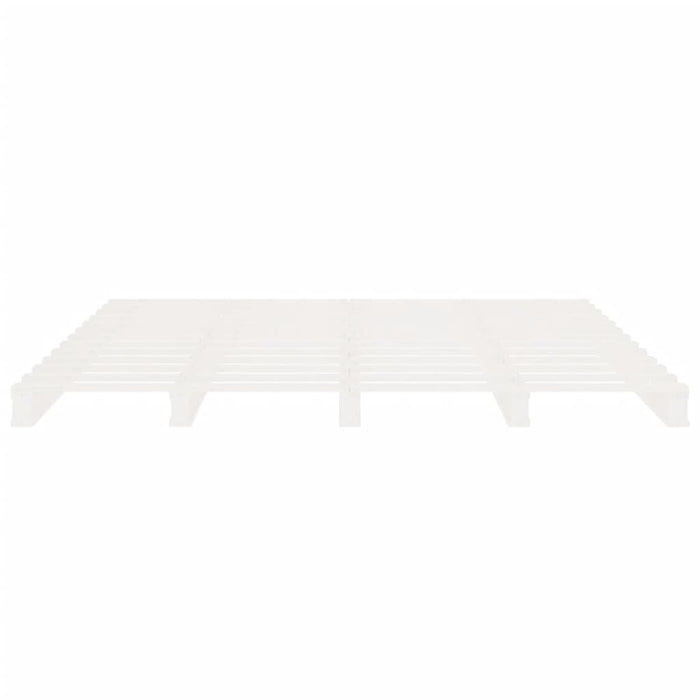Cadru de pat fără saltea, alb, 200x200 cm, lemn masiv pin - WALTI WALTI