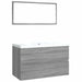 Set de mobilier de baie, gri sonoma, lemn prelucrat - WALTI WALTI