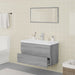 Set de mobilier de baie, gri sonoma, lemn prelucrat - WALTI WALTI