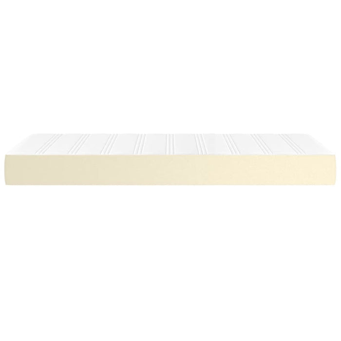 Saltea cu arcuri buzunar, fermitate medie, crem, 80x200x20 cm, piele ecologică WALTI