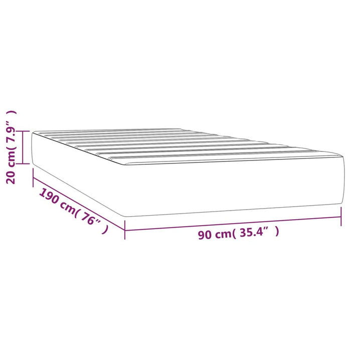 Saltea de pat cu arcuri, crem, 90x190x20 cm, textil - WALTI WALTI