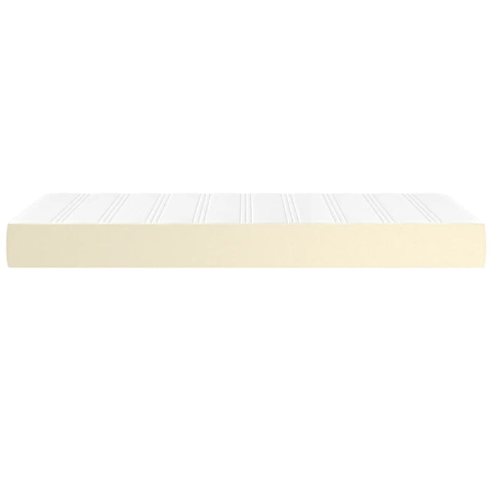 Saltea cu arcuri buzunar, fermitate medie, crem, 90x190x20 cm, piele ecologică WALTI