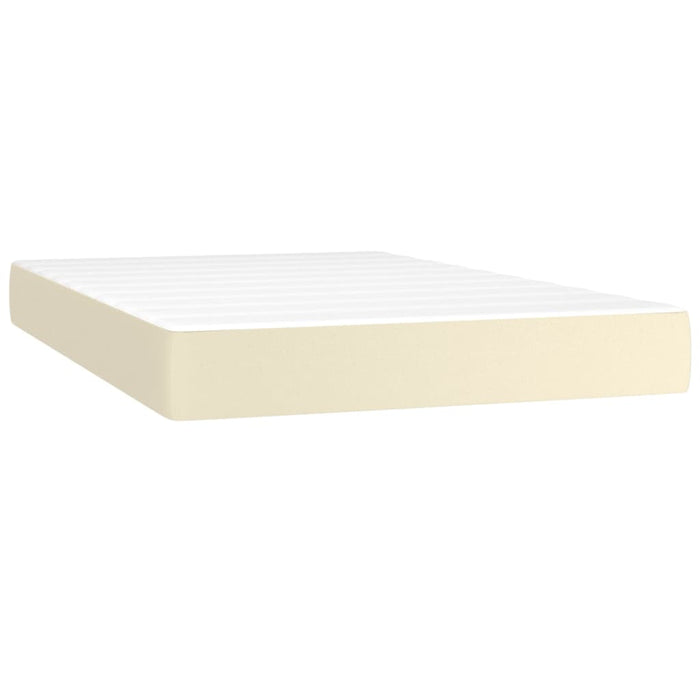 Saltea cu arcuri buzunar, fermitate medie, crem, 120x200x20 cm, piele ecologică - WALTI WALTI