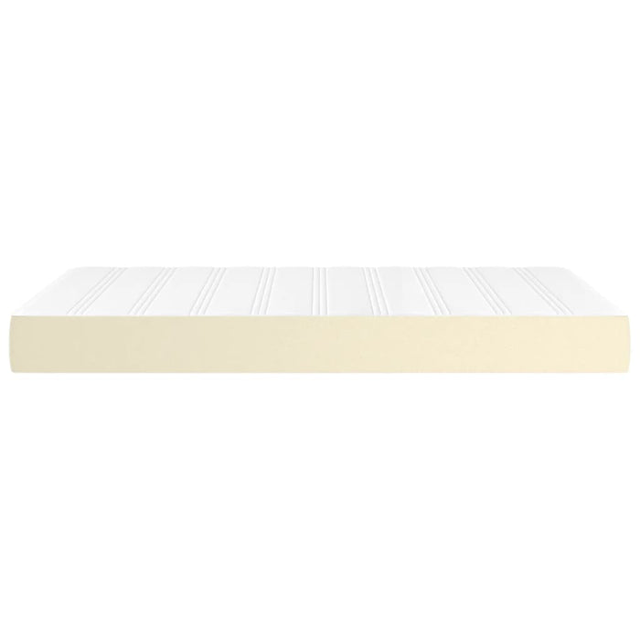 Saltea cu arcuri buzunar, fermitate medie, crem, 120x200x20 cm, piele ecologică - WALTI WALTI