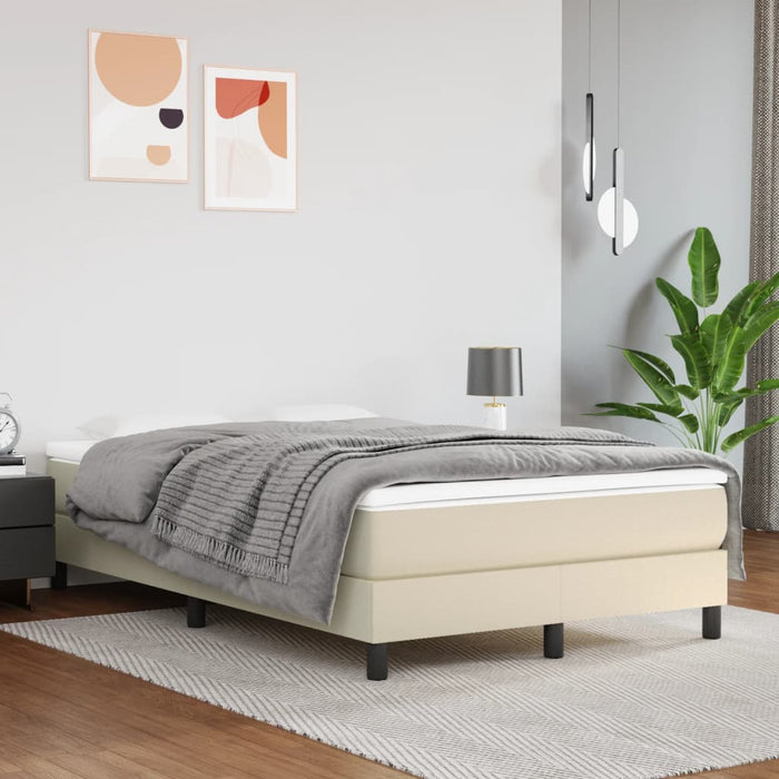 Saltea cu arcuri buzunar, fermitate medie, crem, 120x200x20 cm, piele ecologică - WALTI WALTI