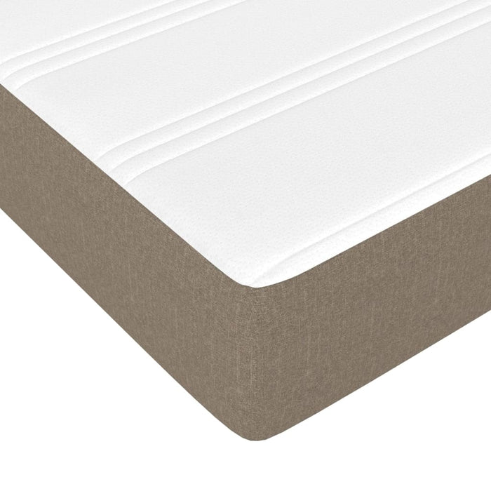 Saltea cu arcuri buzunar, fermitate medie, gri taupe, 140x190x20 cm, textil - WALTI WALTI