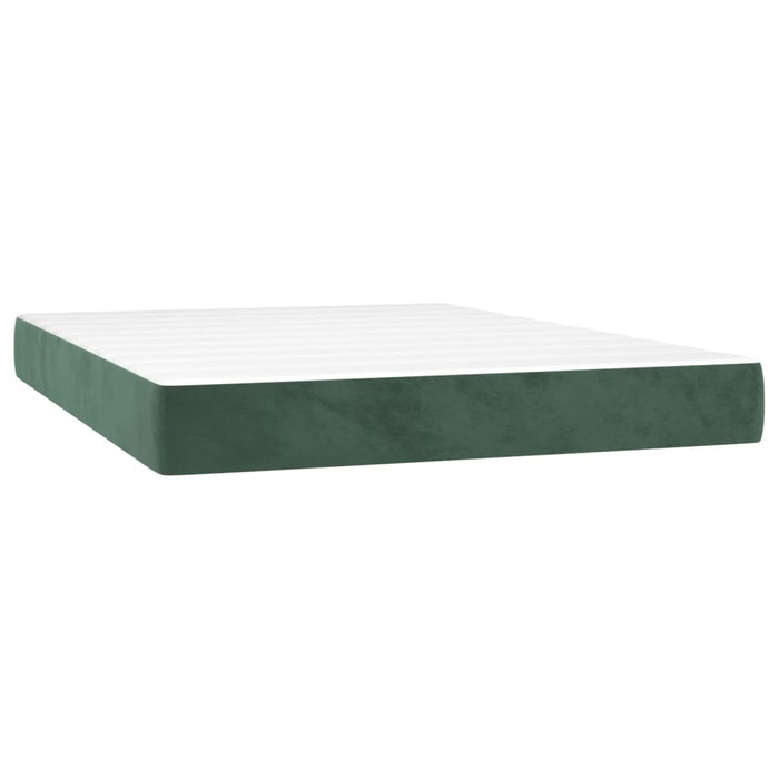 Saltea cu arcuri buzunar, fermitate medie, verde închis, 140x190x20 cm, catifea WALTI