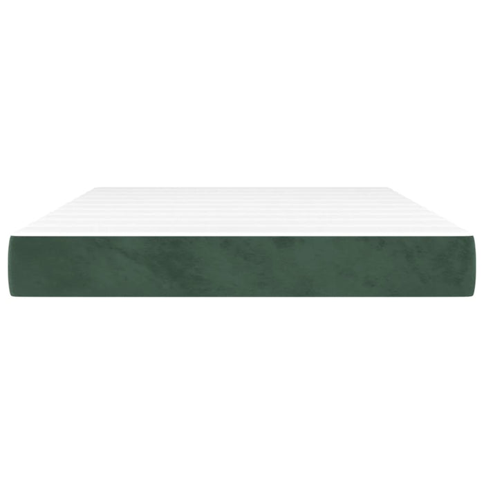 Saltea cu arcuri buzunar, fermitate medie, verde închis, 140x190x20 cm, catifea WALTI