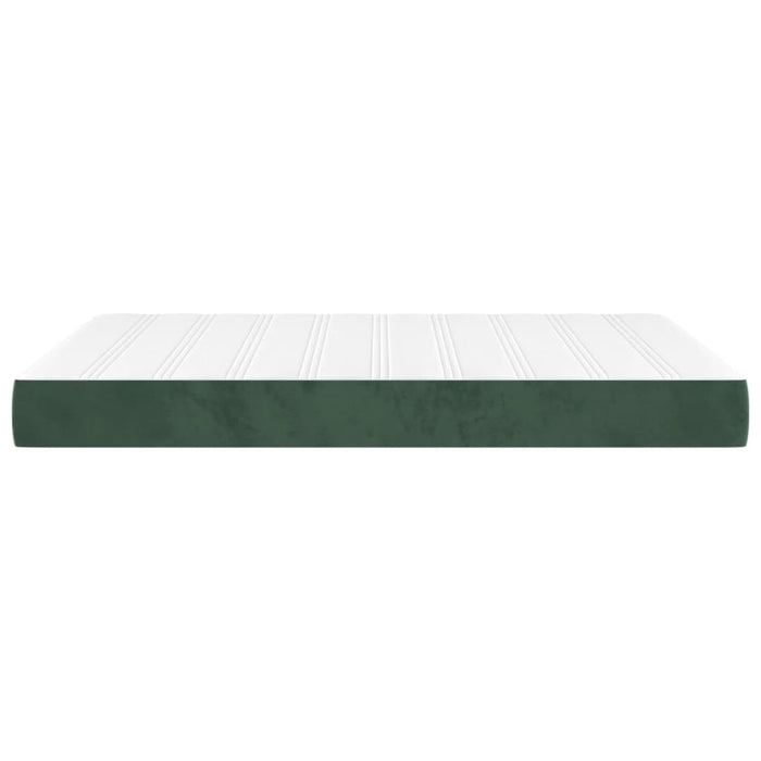 Saltea cu arcuri buzunar, fermitate medie, verde închis, 140x190x20 cm, catifea WALTI