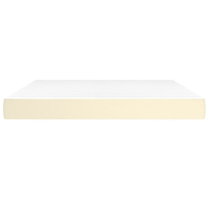 Saltea cu arcuri buzunar, fermitate medie, crem, 180x200x20 cm, piele ecologică WALTI