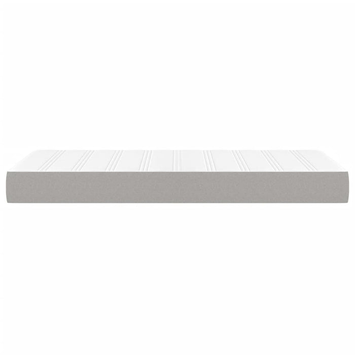 Saltea cu arcuri buzunar, fermitate medie, gri deschis, 100x203x20 cm, textil, dublă WALTI