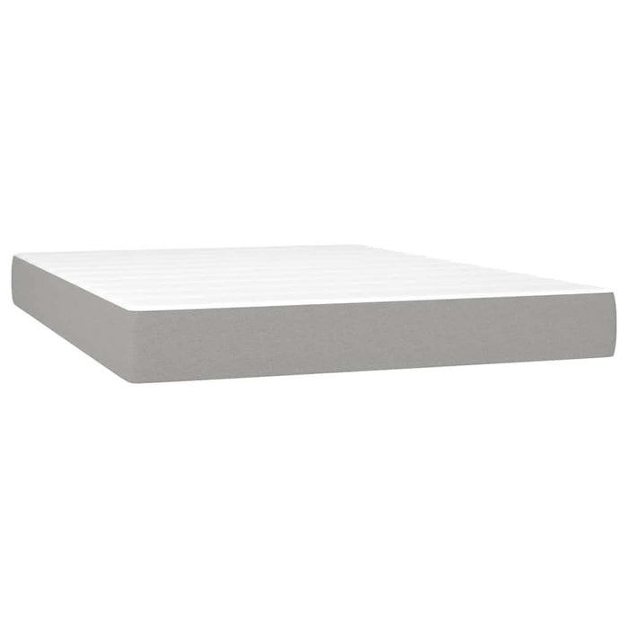 Saltea cu arcuri buzunar, fermitate medie, gri deschis 137x190x20 cm textil integral WALTI