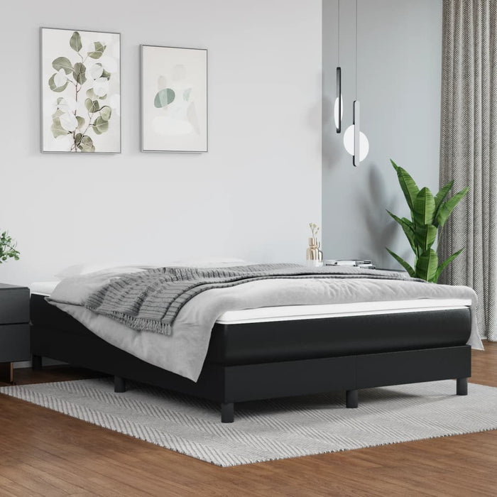 Saltea cu arcuri buzunar fermitate medie negru 137x190x20 cm piele eco. integral WALTI