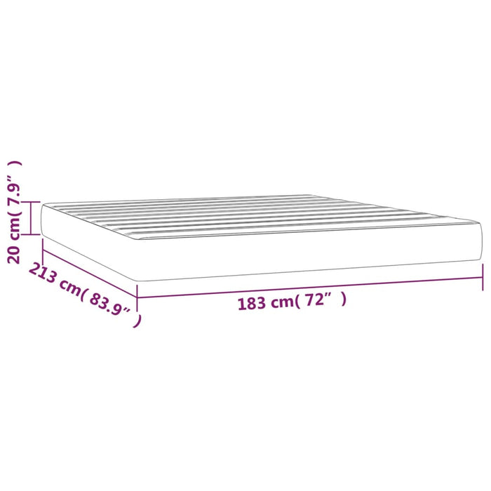 Saltea cu arcuri buzunar, fermitate medie, gri 183x213x20 cm textil, california king WALTI
