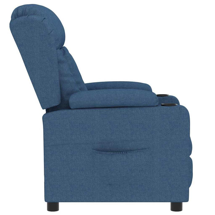 Fotoliu rabatabil, albastru, material textil WALTI