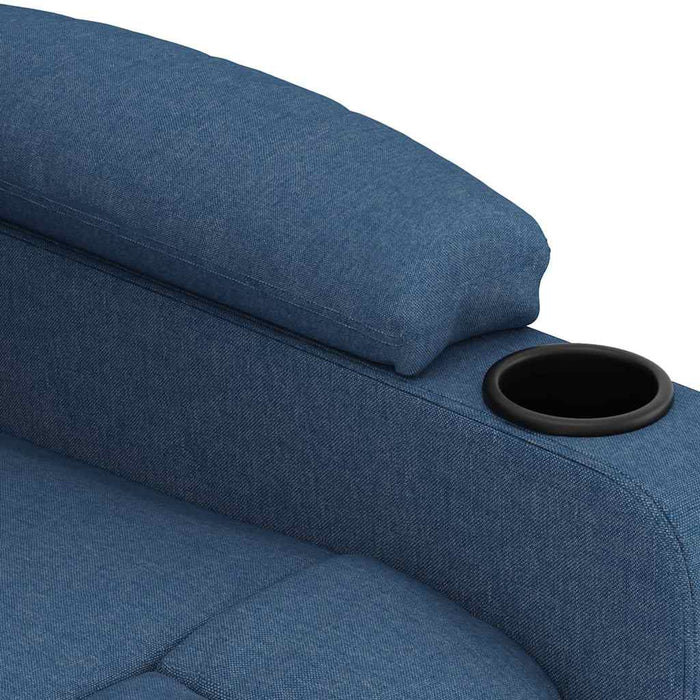 Fotoliu rabatabil, albastru, material textil WALTI