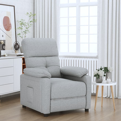 Fotoliu rabatabil, gri deschis, material textil - WALTI WALTI