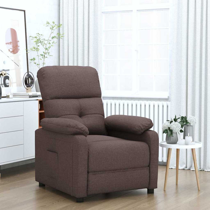 Fotoliu rabatabil, maro închis, material textil WALTI