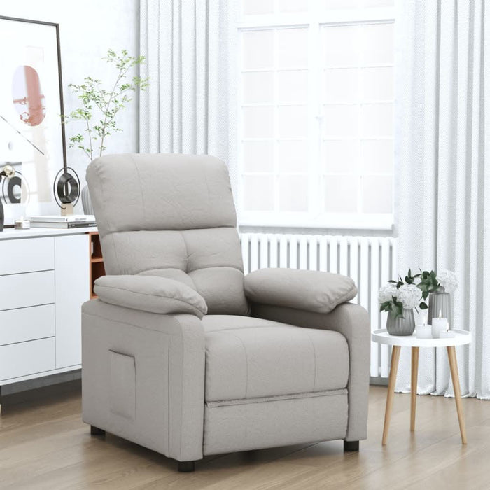Fotoliu rabatabil, gri taupe, material textil - WALTI WALTI