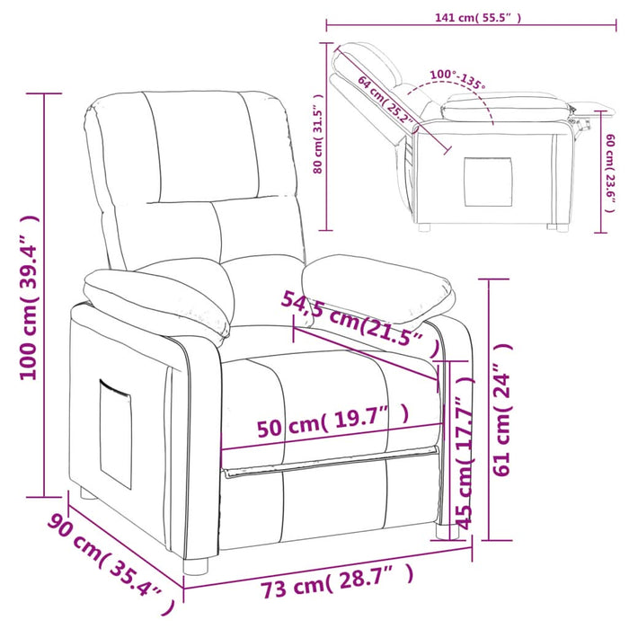 Fotoliu rabatabil, crem, material textil - WALTI WALTI