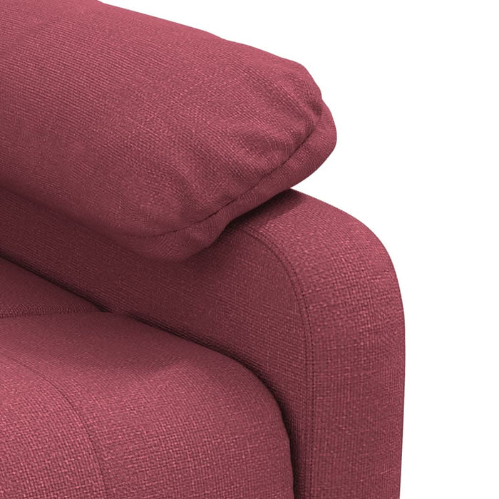 Fotoliu de masaj, roșu vin, material textil - WALTI WALTI